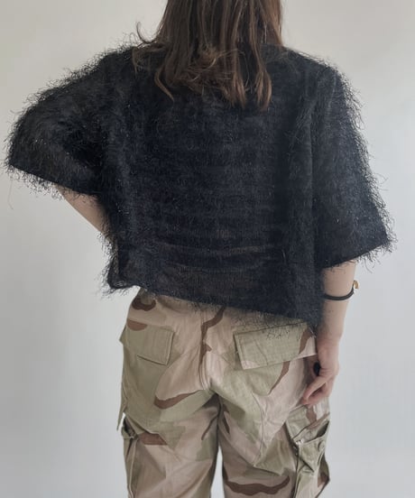 【USED】 Short Sleeves Shaggy Cardigan / 220430-002
