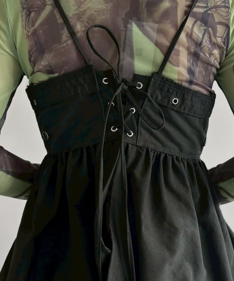 【RE;CIRCLE】 RE U.S Military Rebuild Corset Bustier Black / 260423-002
