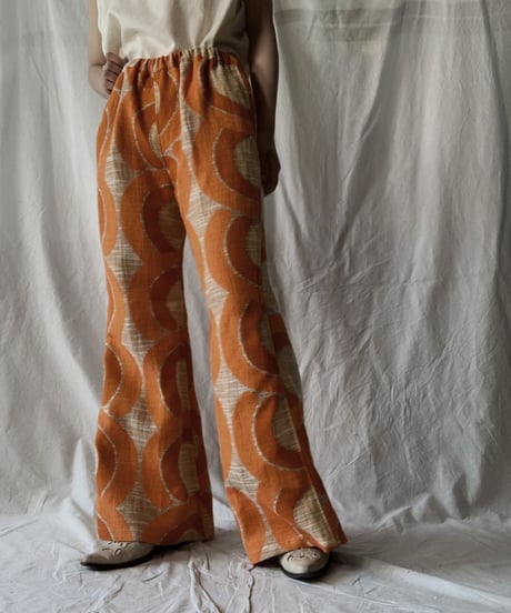 【RE;CIRCLE】 RE Antique Curtain Flare Pants③/ 210613-009
