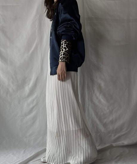 【USED】 Poly Pleats Long Skirt①/210921-028