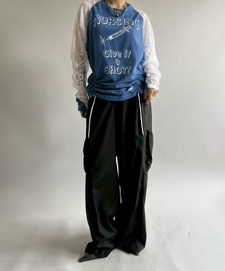 【RE;CIRCLE】 RE Lace Switching Raglan T-Shirt / 250605-005