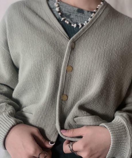 【USED】Acrylic Knit Cardigan/210226-012
