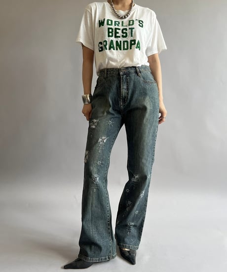 【USED】70~80's WORLD7S BEST GRANDPA T-Shirt /240824-040