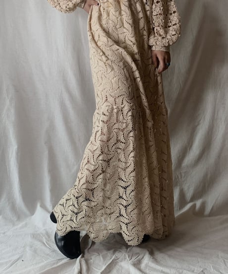 【RE;CIRCLE】  RE Crochet L/S Dress ②/210512-010