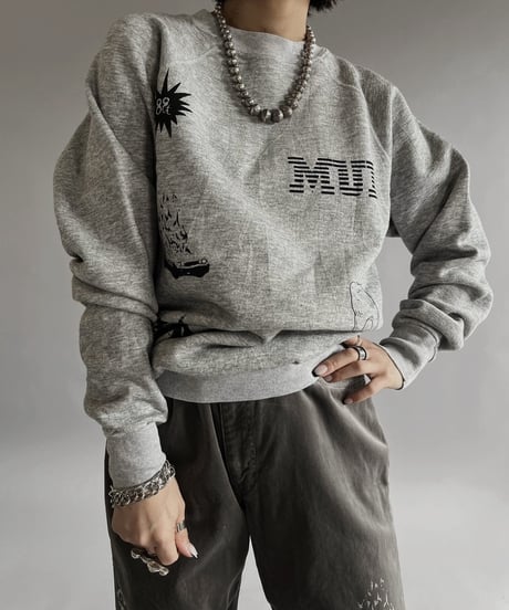 【Mashup Products】 Silk Screen Made in USA I.C.U L/S Sweat top /  240217-018