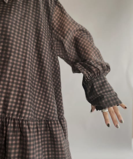 【USED】  GANNI Checked One-piece / 221015-009