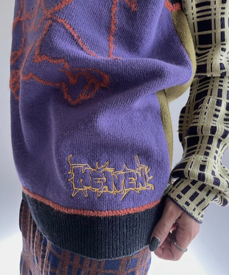 【USED】 HEAVEN Patterned Mohair Knit Vest /250104-024
