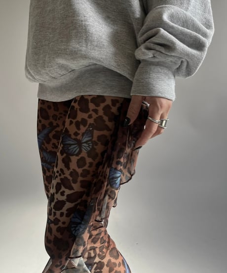 【USED】 JOUR Leopard Patterned Sheer Pants /250104-029