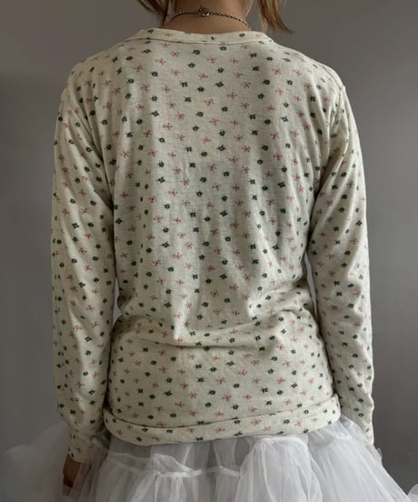 【USED】 Flower Pattern Thermal Top /251206-012