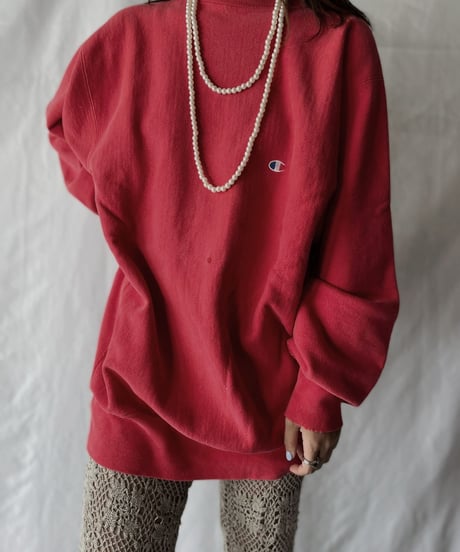 【USED】   90's USA Champion Reverse Weave Sweat One-point②/211007-019