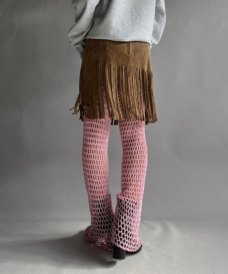 【USED】 Suede Fringe Skirt / 241214-013