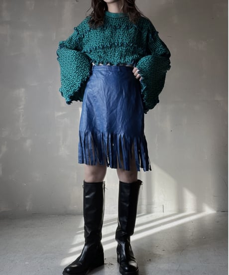 【USED】　Leather Short Skirt②/ 220212-043