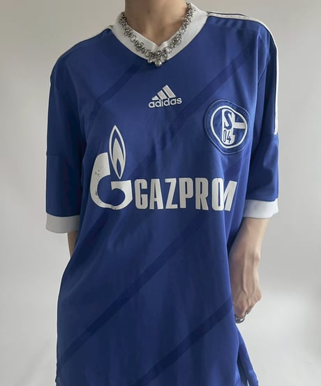 【USED】 adidas 12~13's Schalke 04 HUNTELAAR Soccer Shirt/ 250607-024