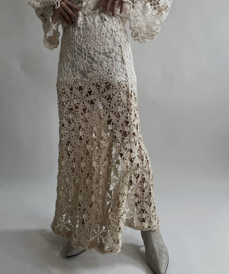 【RE;CIRCLE】 RE Crochet Lace Mermaid Skirt / 220427-013