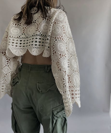 【RE;CIRCLE】 RE Crochet Lace Top / 230330-018