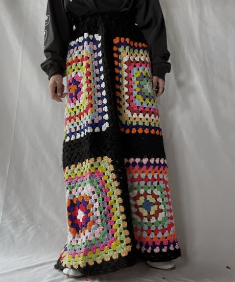 【RE;CIRCLE】 RE Granny Knit Long Skirt②/211014-013