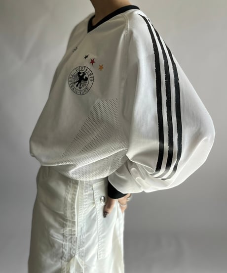 【USED】 adidas DEUTSCHER L/S Soccer Shirt Mercedes-Benz /241207-038