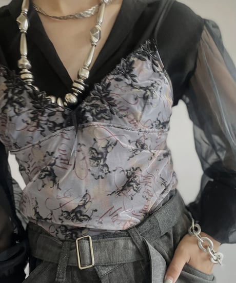 【USED】 Sheer Camisole Top / 230909-022