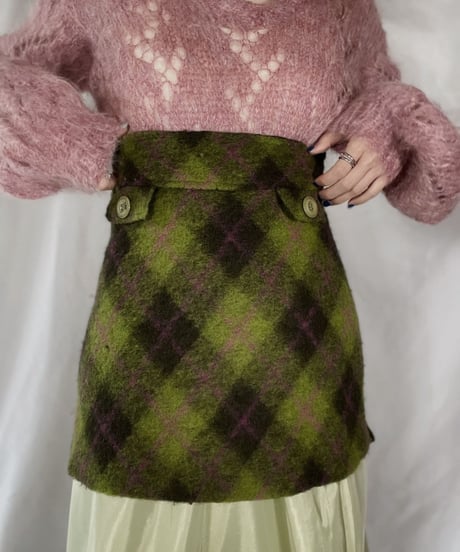 【USED】 Wool Skirt made in Italy / 220107-003