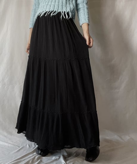 【USED】 Poly Long Skirt/211202-037