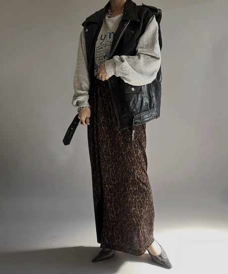 【USED】 Leather Riders Vest/240203-020