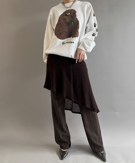 【USED】  Asymmetry see-through skirt / 250927-005