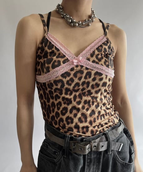 【USED】 Leopard Patterned Camisole Top/240928-013
