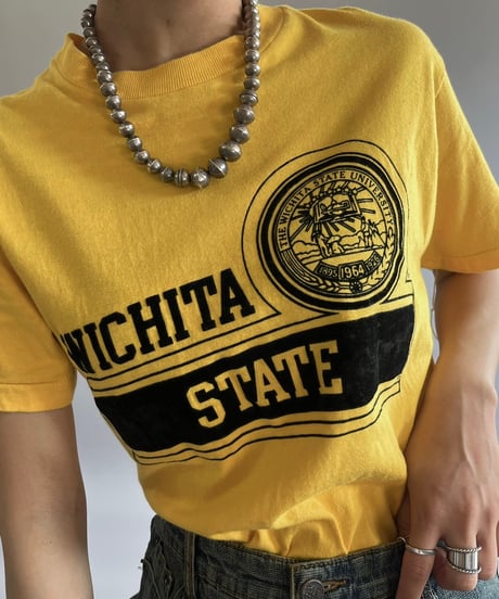 【USED】Made in USA 70~80's WICHITA STATE T-Shirt /240824-039