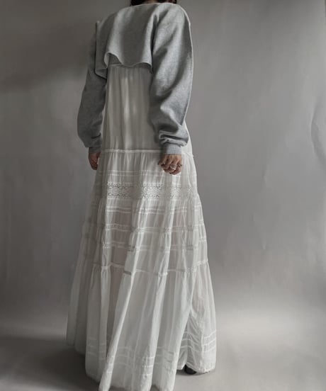 【USED】 White Cotton Camisole One-piece / 221203-032