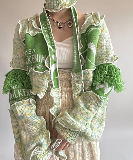 【RE;CIRCLE】 RE Mellow Knit Cardigan + Tie  /  250327-009