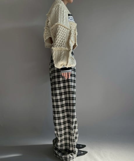 【RE;CIRCLE】 RE Aran Knit Wappen Patchwork Pullover Top / 251218-006