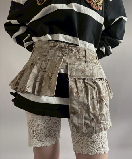 【RE;CIRCLE】 RE  Military Camouflage Wrap Skirt / 260226-009