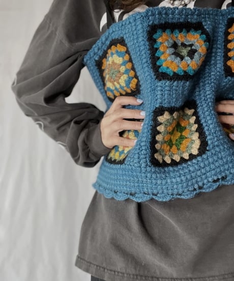 【RE;CIRCLE】 RE Granny Knit Bustier①/211014-008