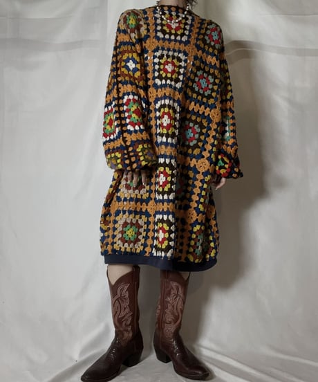 【RE;CIRCLE】 RE Granny Knit L/S Top/210917-012