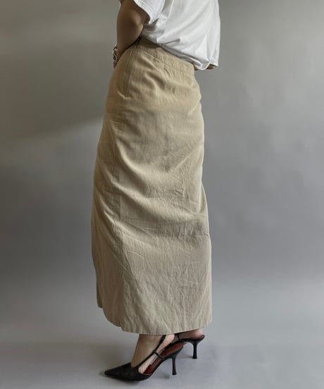 【USED 】roccobarocco Linen Long Skirt/ 240615-010