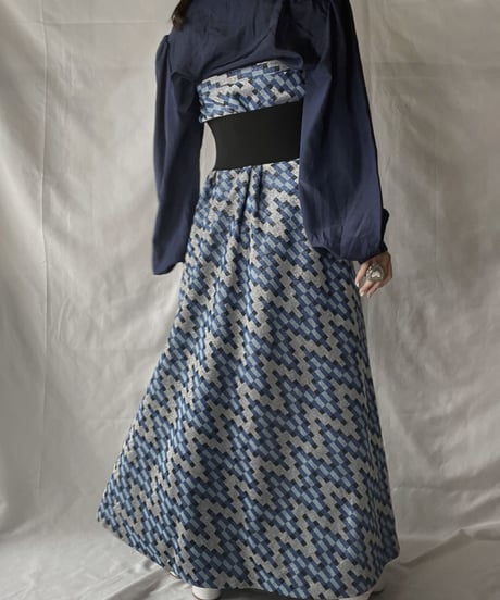 【USED】 Shiny Poly Long Skirt/210921-024