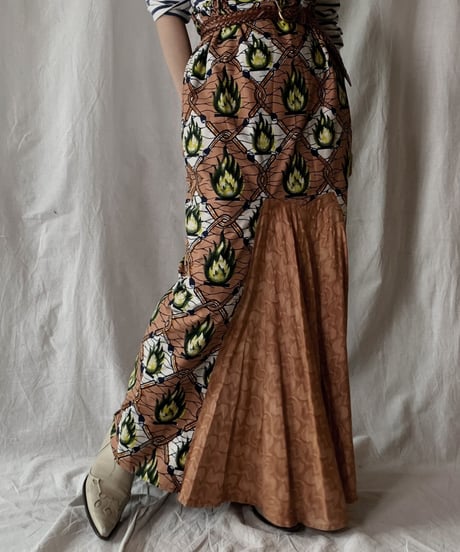 【USED】 African Batik Skirt①/210428-002