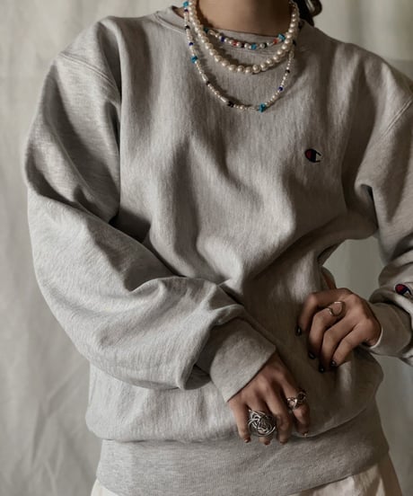【USED】90's USA Champion Reverse Weave Sweat One Point /210210-023