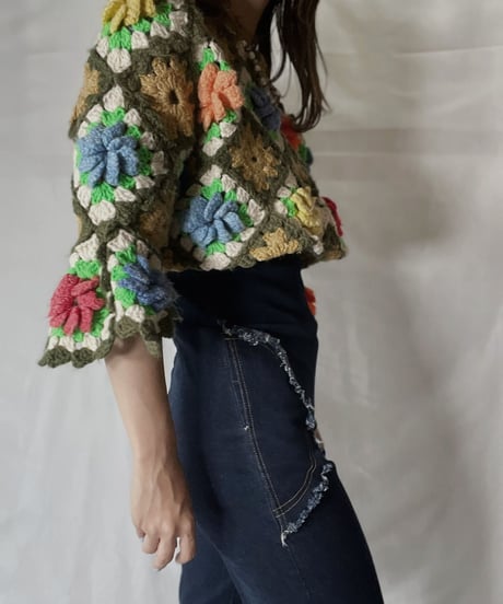 【RE;CIRCLE】 RE Granny Knit Top④/211014-004