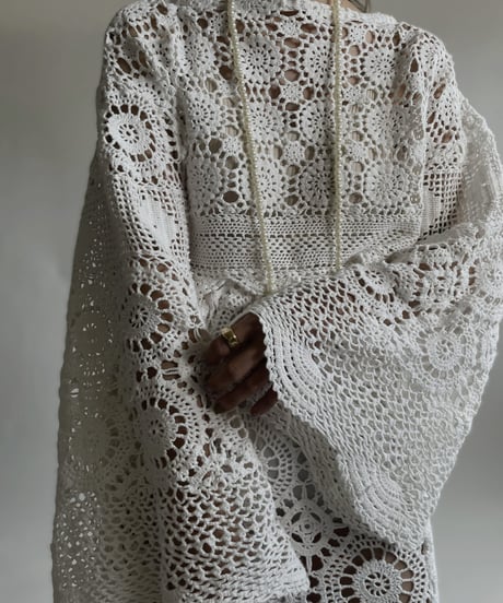 【RE;CIRCLE】 RE Crochet Lace Shirt Tops / 220427-011