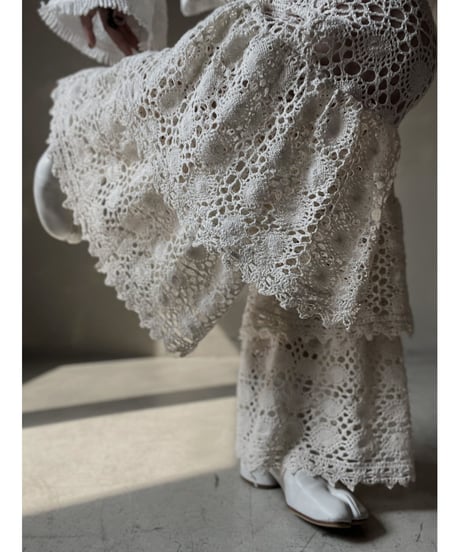 【RE;CIRCLE】 RE Crochet Tiered Pants③/20220317-008