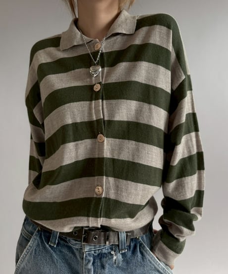 【USED】 Made in ITALY Border Knit / 251227-019