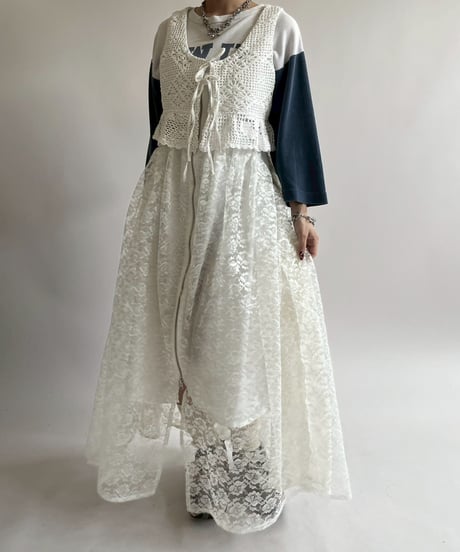 【RE;CIRCLE】RE Crochet Short Vest / 250515-010