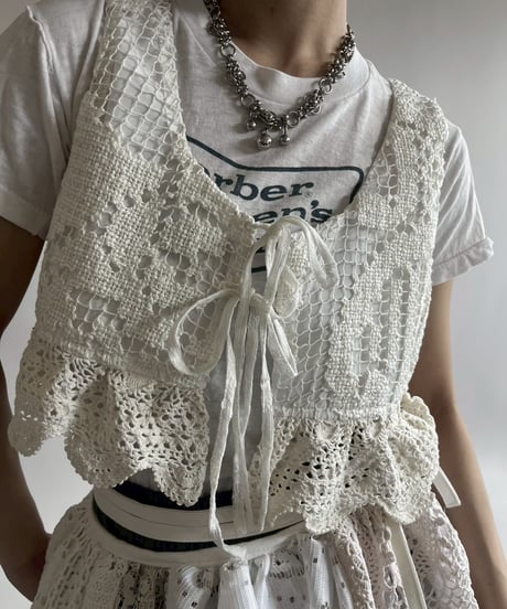 【RE;CIRCLE】RE Crochet Short Vest / 250515-001