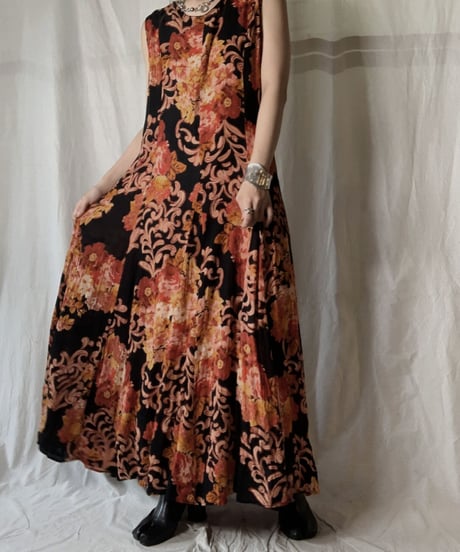 【USED】 Flower Patterned N/S One-piece/210714-036