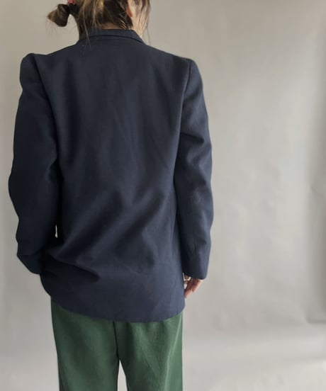 【USED】 Poly + Viscose Blazer Navy / 230128-012