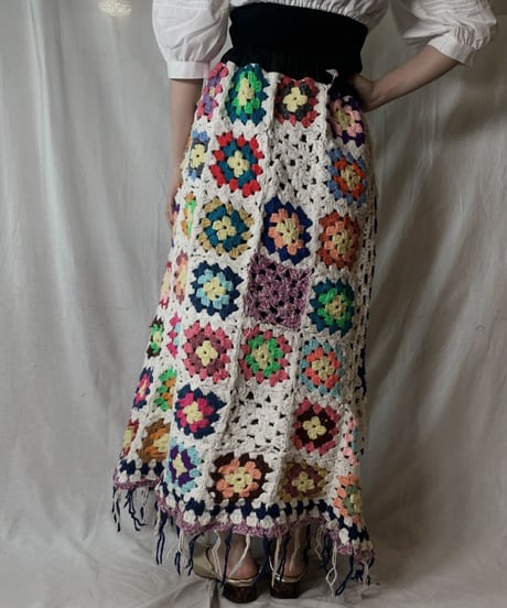 【USED】　Granny Knit Long Skirt③/210404-011