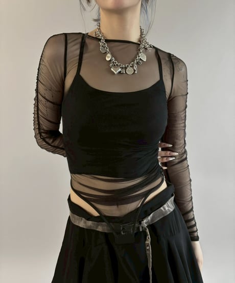 【USED】 Dead Stock Sheer Leotard Top / 260307-019