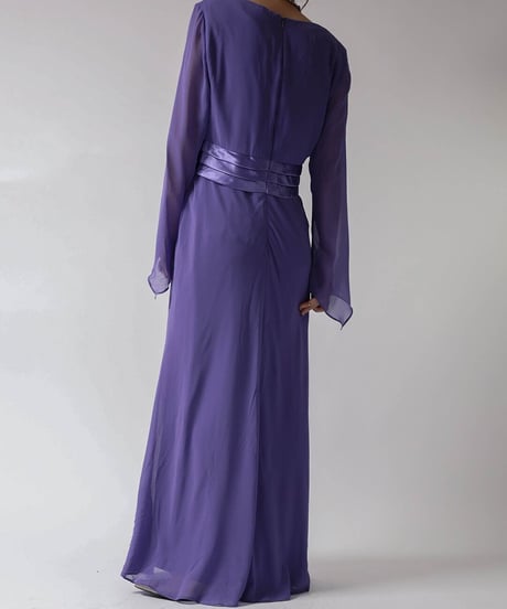 【USED】L/S Poly Dress ③ / 220324-022