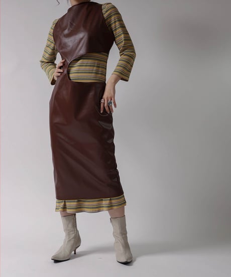 【USED】N/S Poly Dress ① / 220324-005